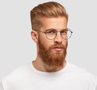 Avatar de um homem loito de óculos e camiseta branca